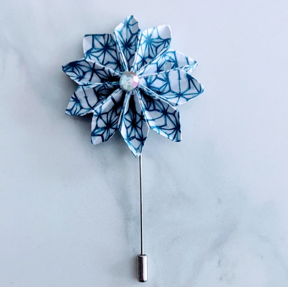 Handmade Paper Flower Lapel